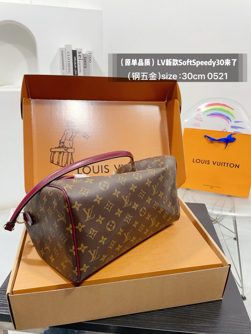 Louis Vuitton Soft Speedy 30 Monogram Canvas Burgundy view