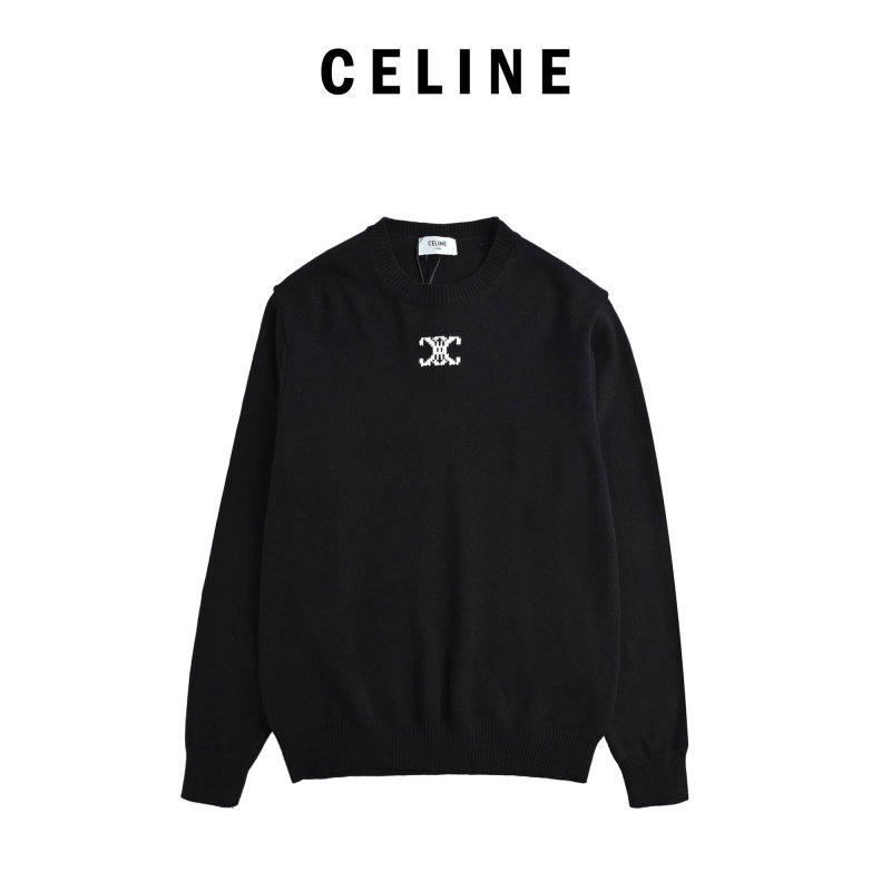 Celine Black Monogram Crew Neck Sweater view