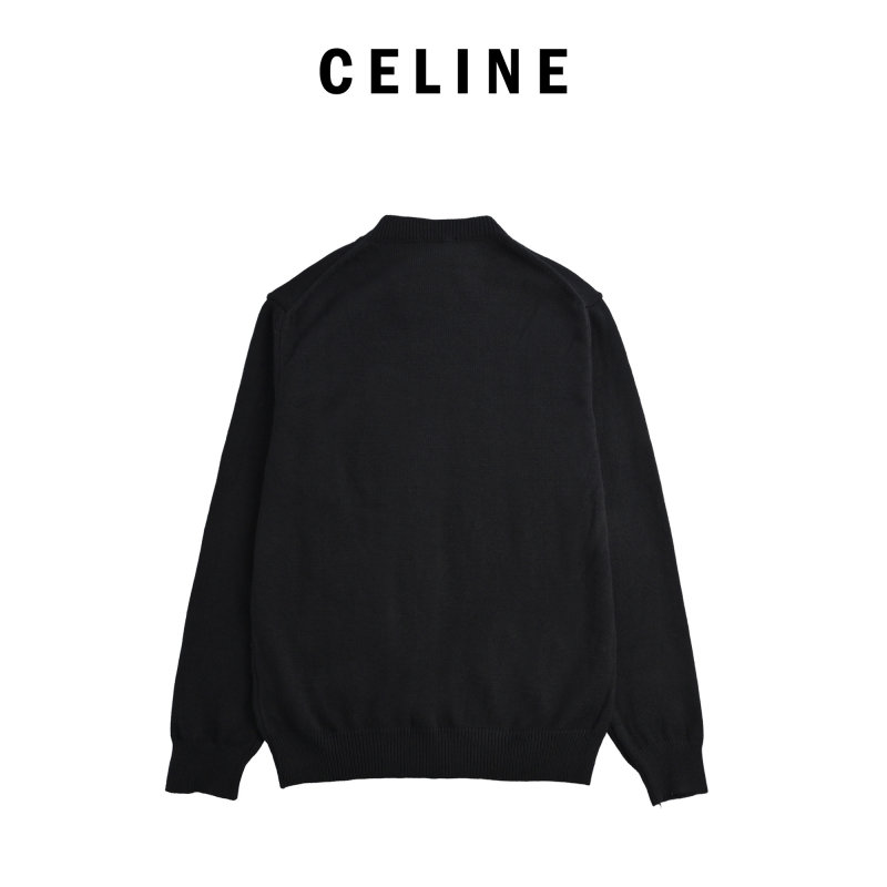 Celine Black Monogram Crew Neck Sweater view