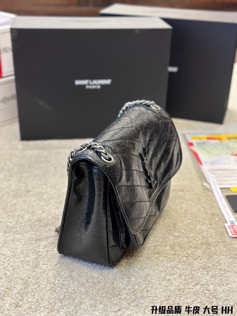 Saint Laurent Niki Quilted Leather Crossbody Bag Black view