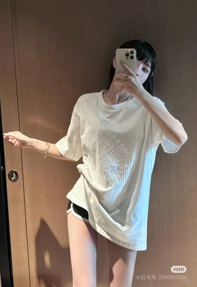 Cream Rhinestone Logo Oversized T-Shirt view