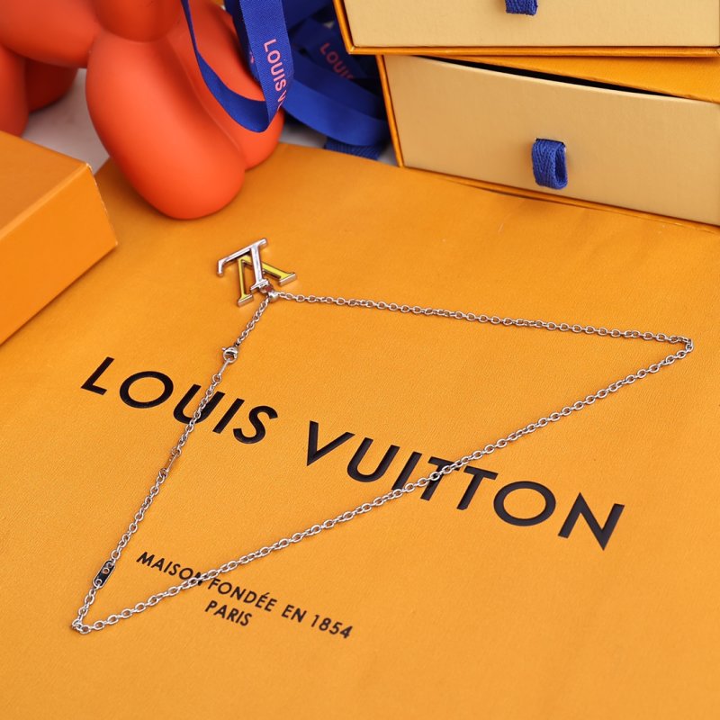 LV Colors Pendant Necklace - Gold & Silver view