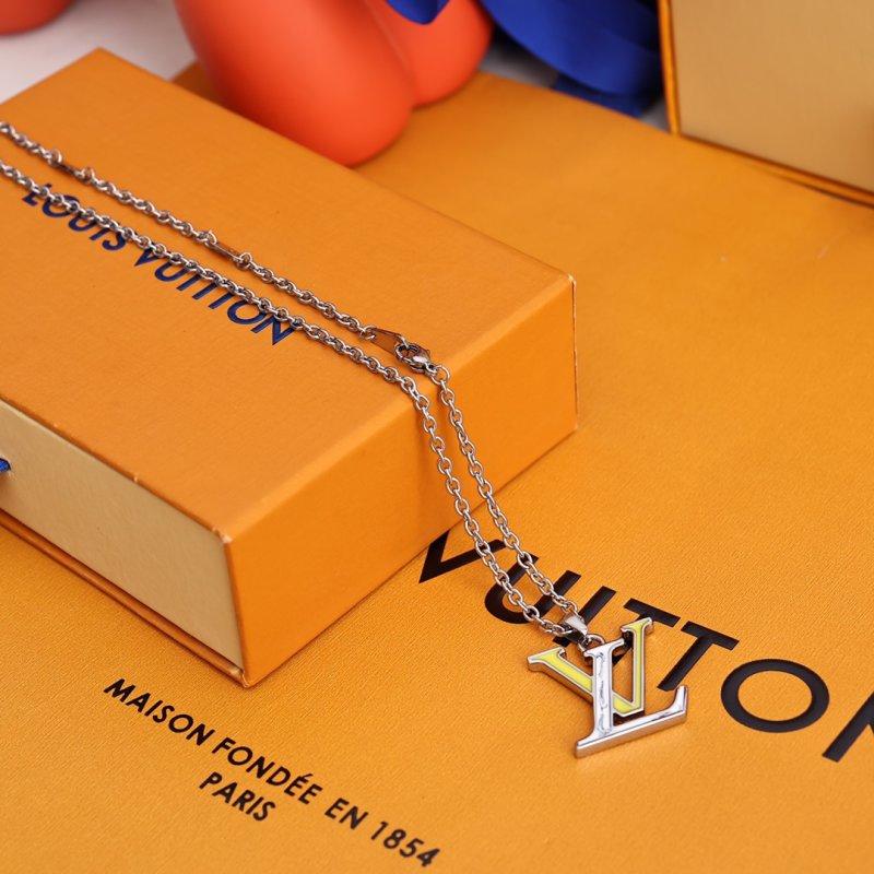 LV Colors Pendant Necklace - Gold & Silver view