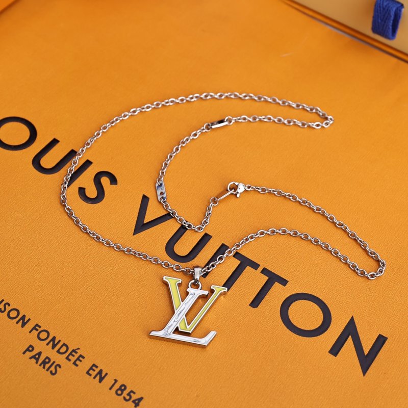 LV Colors Pendant Necklace - Gold & Silver view
