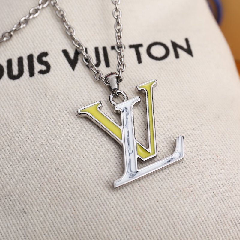 LV Colors Pendant Necklace - Gold & Silver view