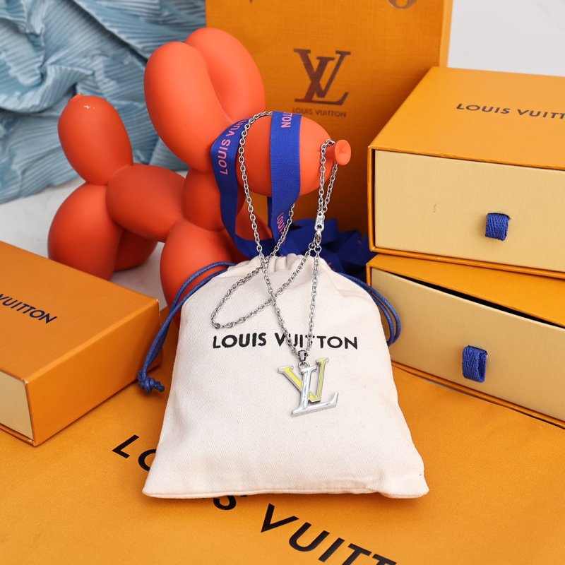 LV Colors Pendant Necklace - Gold & Silver view