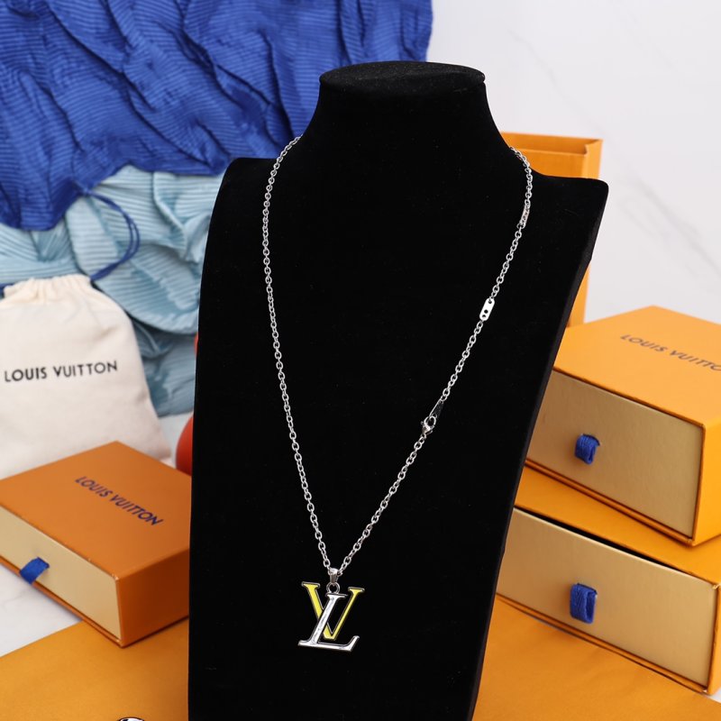 LV Colors Pendant Necklace - Gold & Silver view