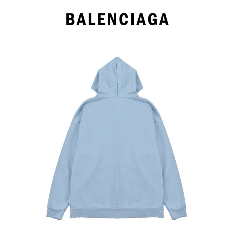 Balenciaga Light Blue Logo Zip-Up Jacket view