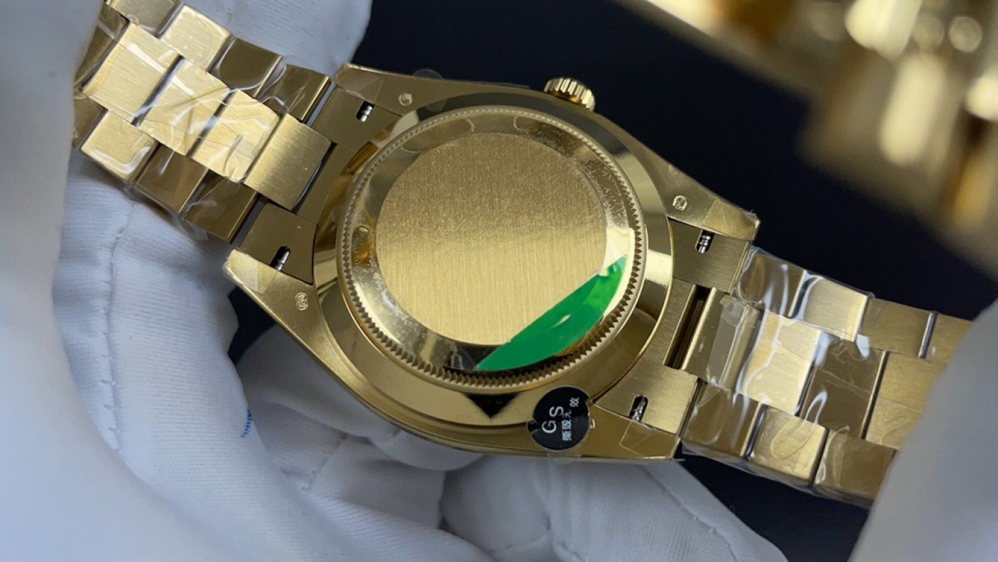 Rolex Day-Date 40mm Black Dial Gold Replica Watch view