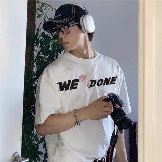 We Done Oversized White Graphic T-Shirt view 2