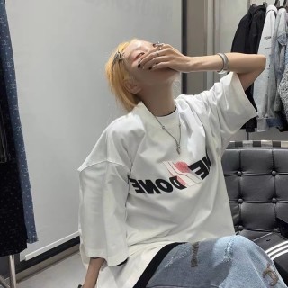 We Done Oversized White Graphic T-Shirt view 3