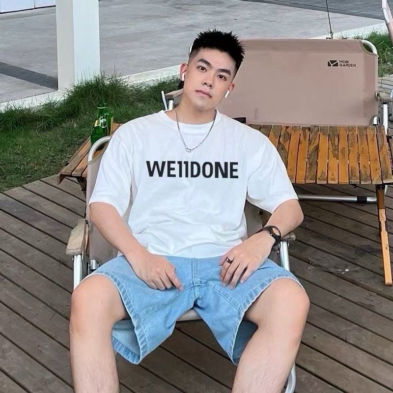 WEIDONE White Crew Neck T-Shirt view