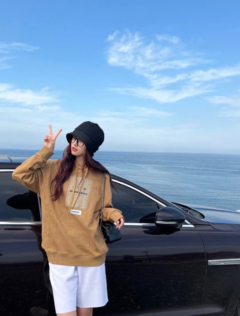 Burberry Camel Logo Hoodie