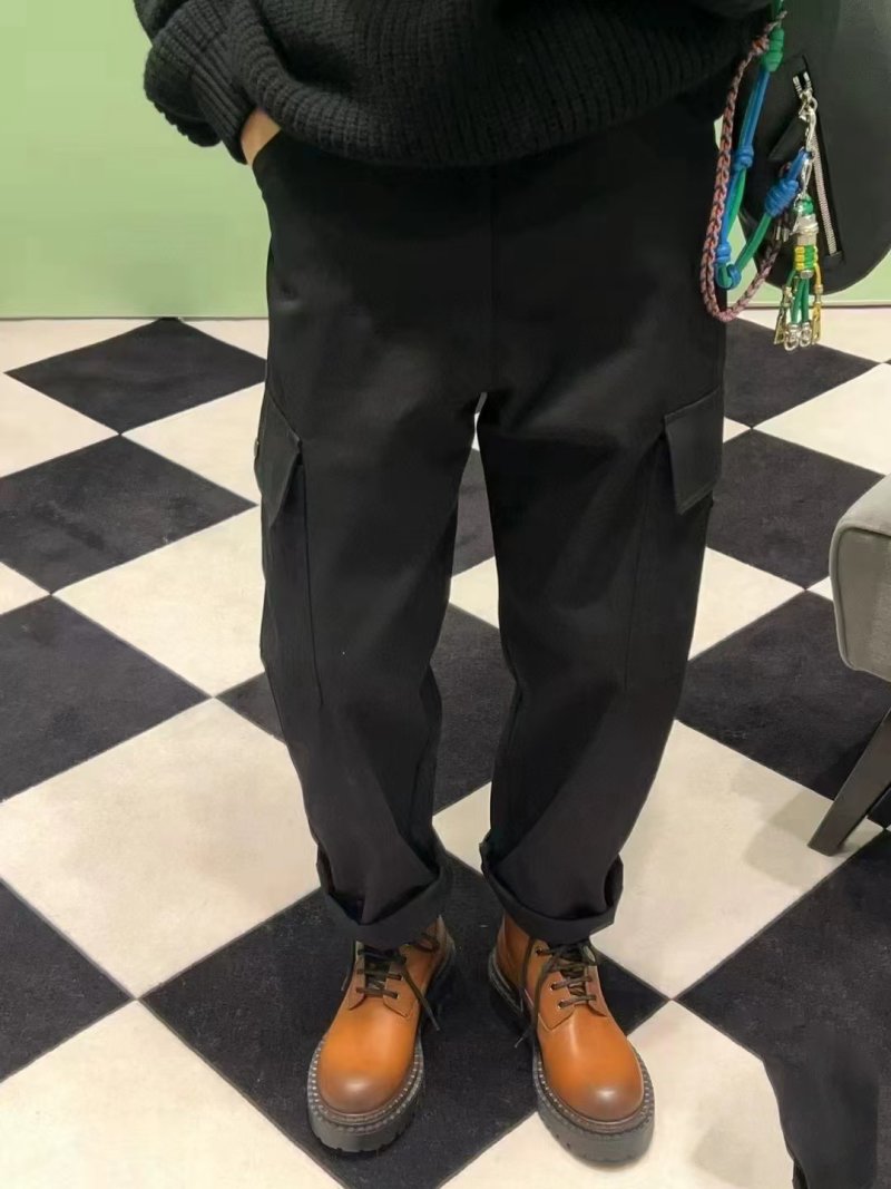 Prada Black Nylon Cargo Pants view
