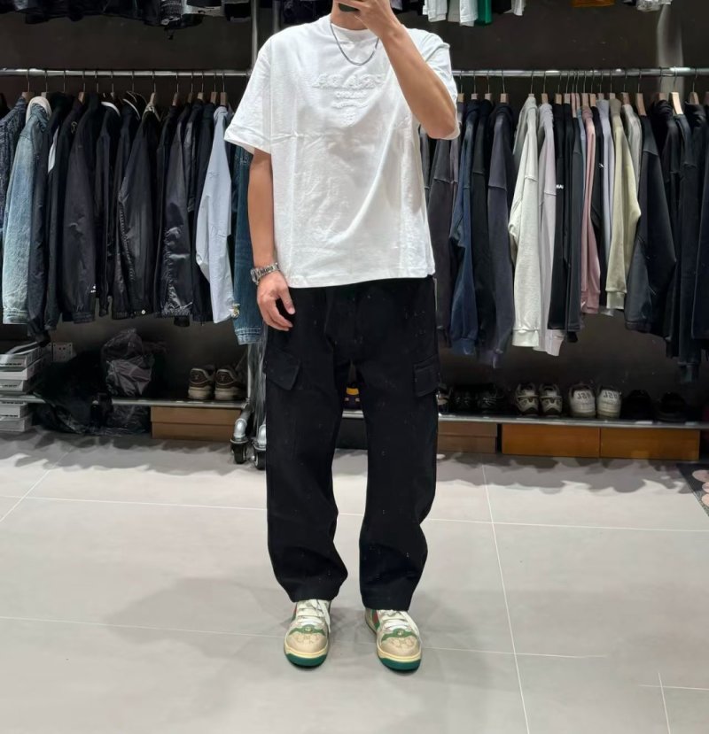 Prada Black Nylon Cargo Pants view