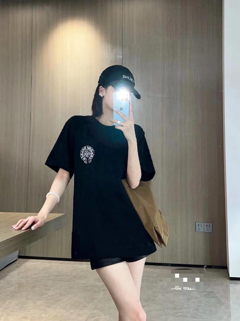 Chrome Hearts Black Oversized T-Shirt with Emblem