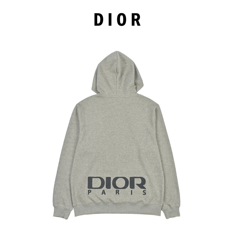 Dior Grey Logo Zip-Up Hoodie with Matching Joggers Set view