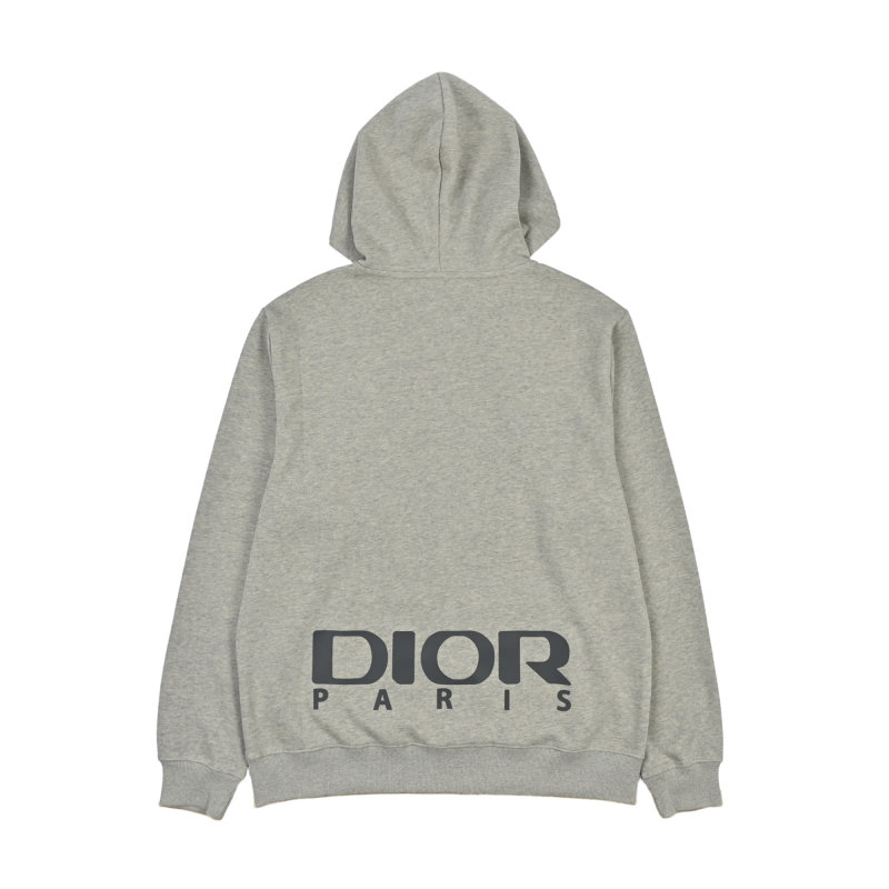 Dior Grey Logo Zip-Up Hoodie with Matching Joggers Set view