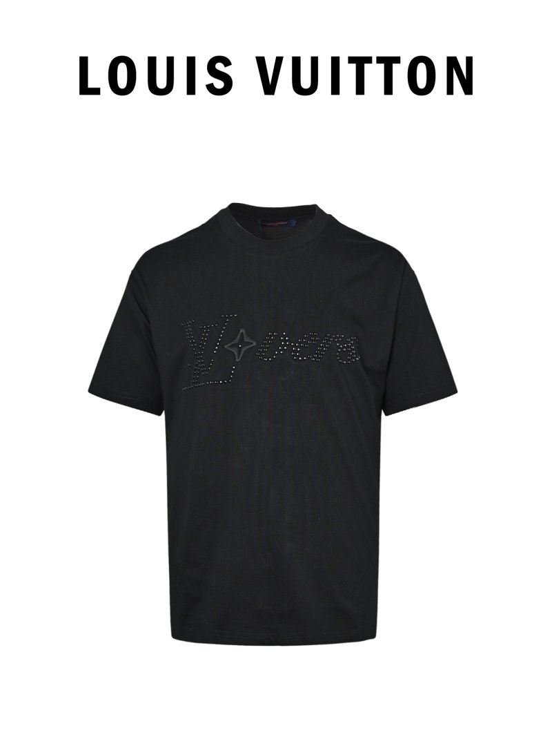 Black Rhinestone Logo Short Sleeve T-Shirt view