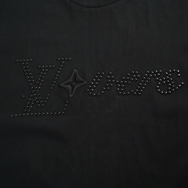 Black Rhinestone Logo Short Sleeve T-Shirt view