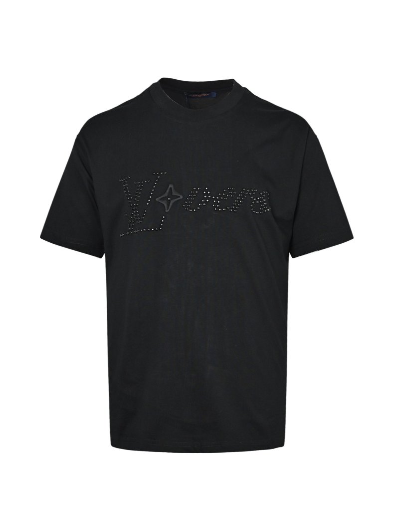 Black Rhinestone Logo Short Sleeve T-Shirt view
