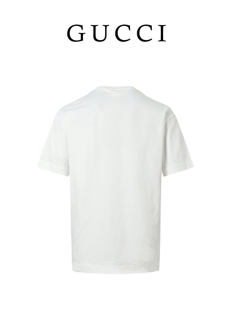 Gucci Logo Print White T-Shirt view