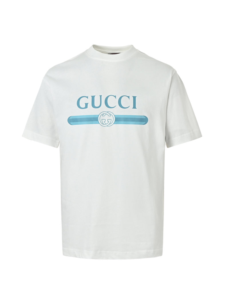Gucci Logo Print White T-Shirt view
