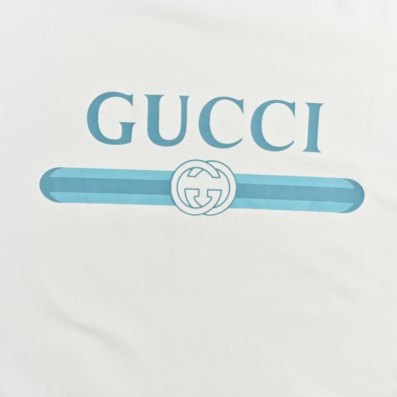 Gucci Logo Print White T-Shirt view