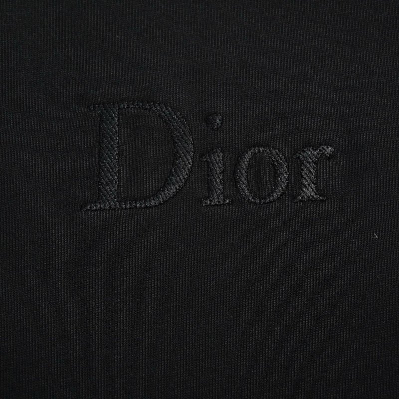 Dior Black Logo Embroidered T-Shirt view