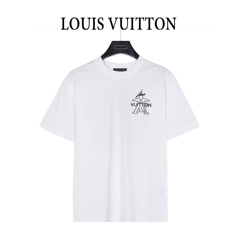Louis Vuitton White Crew Neck Graphic T-Shirt view