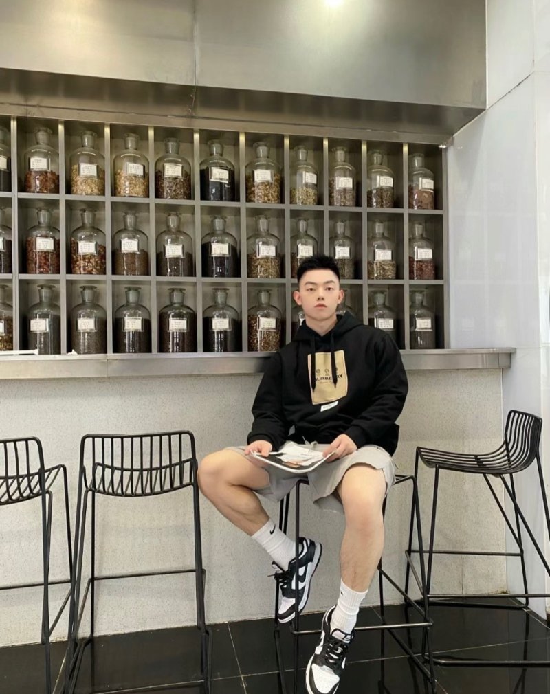 Burberry Black Logo Hoodie with Beige Patch view