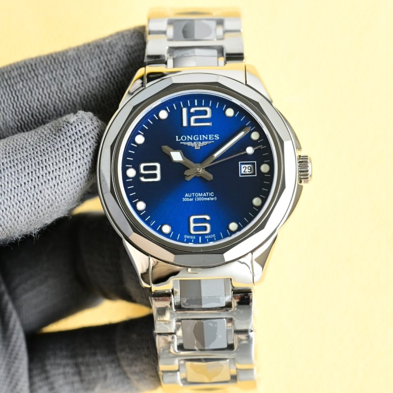 Longines Inspired Blue Dial Steel Bracelet Watch 42mm