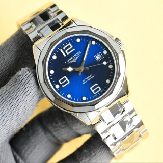 Longines Inspired Blue Dial Steel Bracelet Watch 42mm view 4