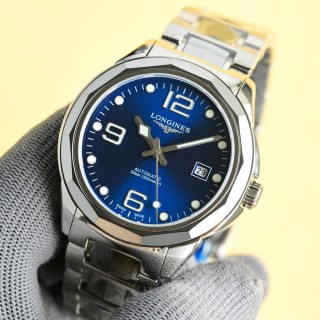 Longines Inspired Blue Dial Steel Bracelet Watch 42mm view 5