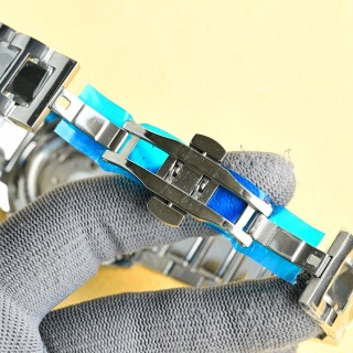 Longines Inspired Blue Dial Steel Bracelet Watch 42mm view 8