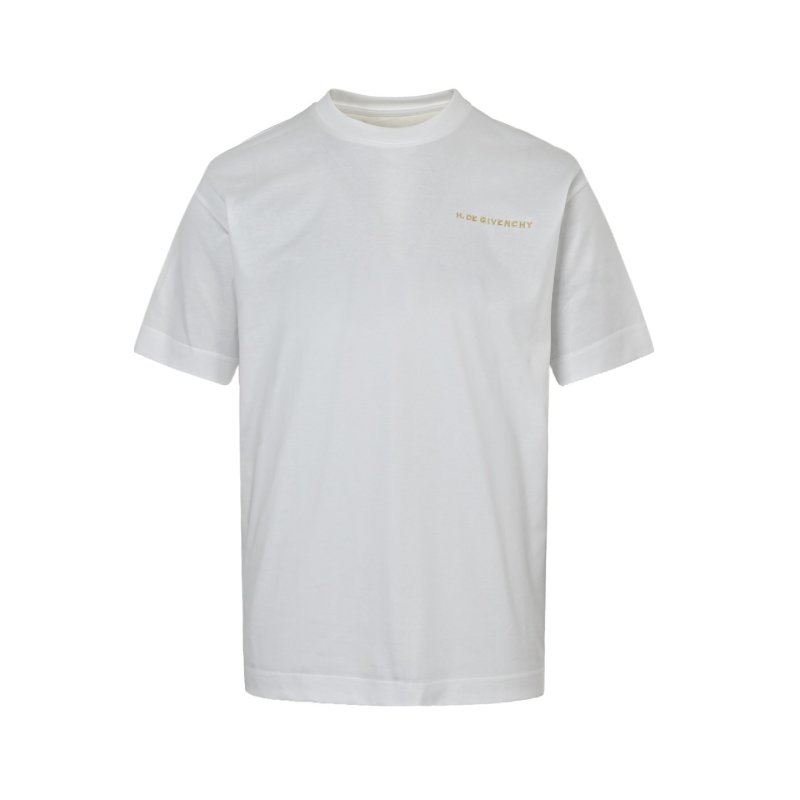 Cream Short Sleeve T-Shirt with Minimalist Chest Print view