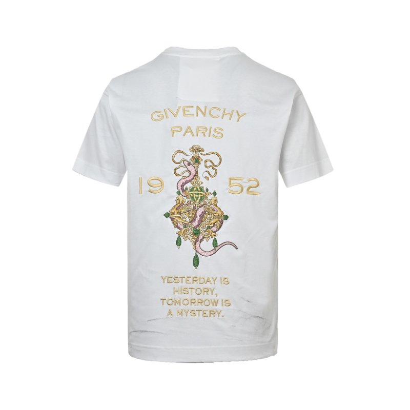 Cream Short Sleeve T-Shirt with Minimalist Chest Print view
