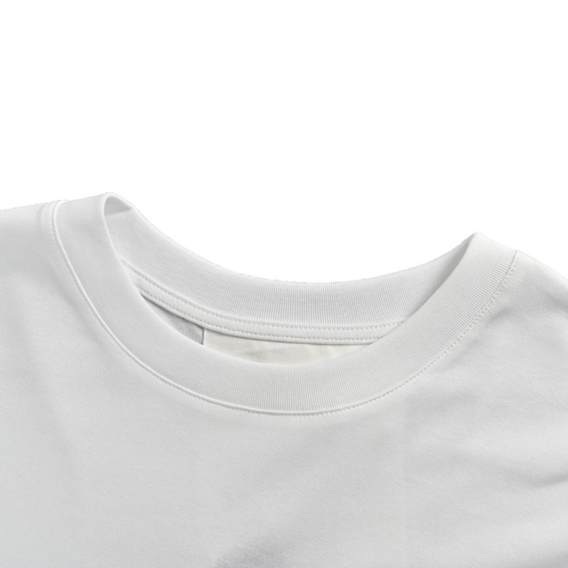 Cream Short Sleeve T-Shirt with Minimalist Chest Print view
