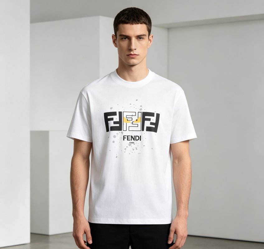 Fendi FF Logo White T-Shirt view