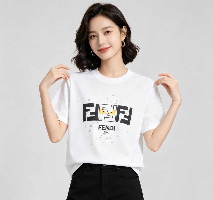 Fendi FF Logo White T-Shirt view