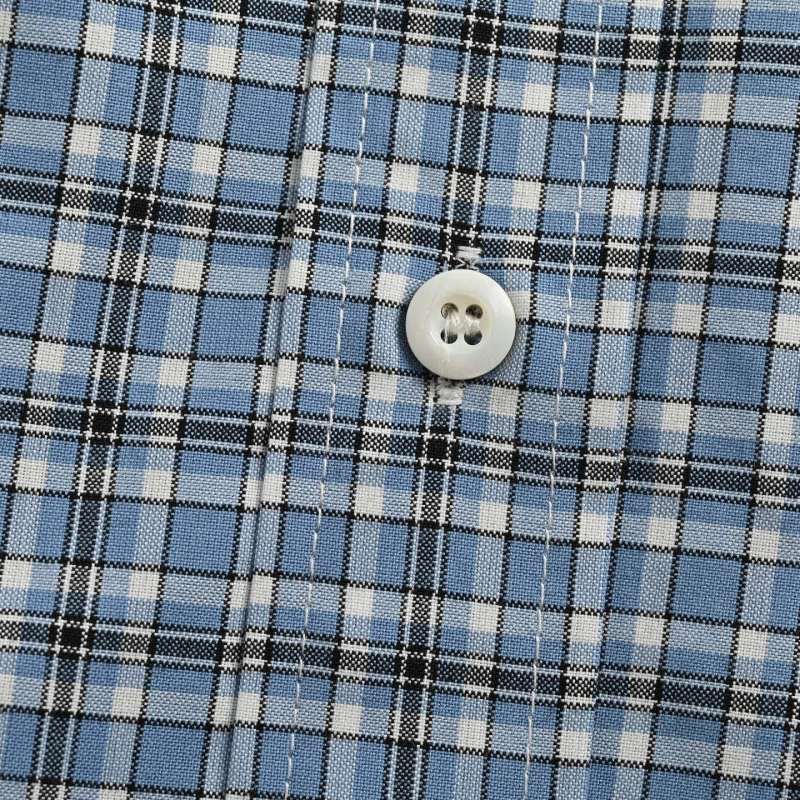 Miu Miu Check Embroidered Logo Shirt Blue view