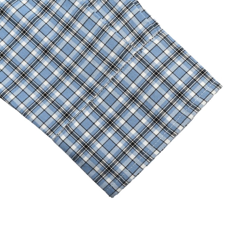 Miu Miu Check Embroidered Logo Shirt Blue view