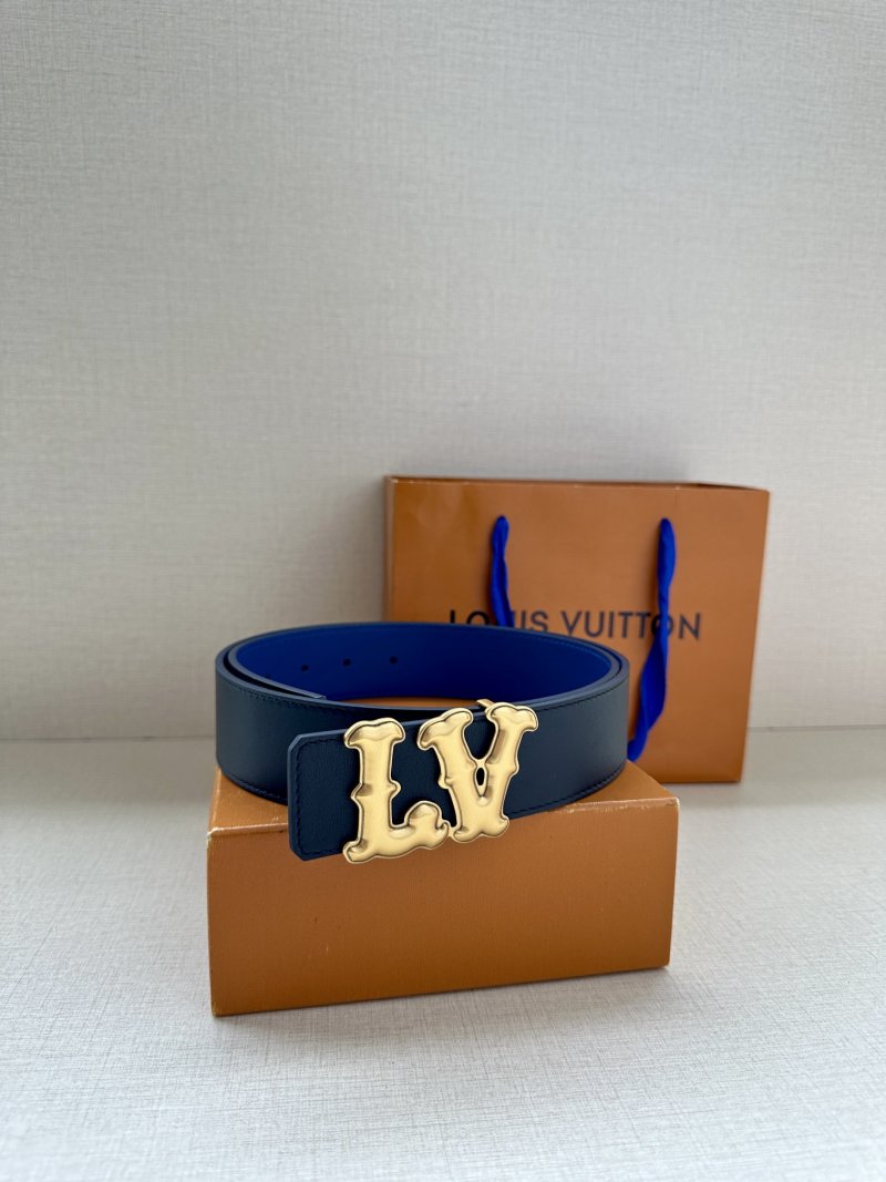 Louis Vuitton LV Ranch 4.0 Reversible Leather Belt Navy view
