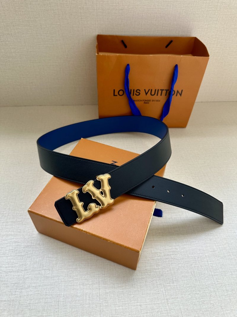 Louis Vuitton LV Ranch 4.0 Reversible Leather Belt Navy view