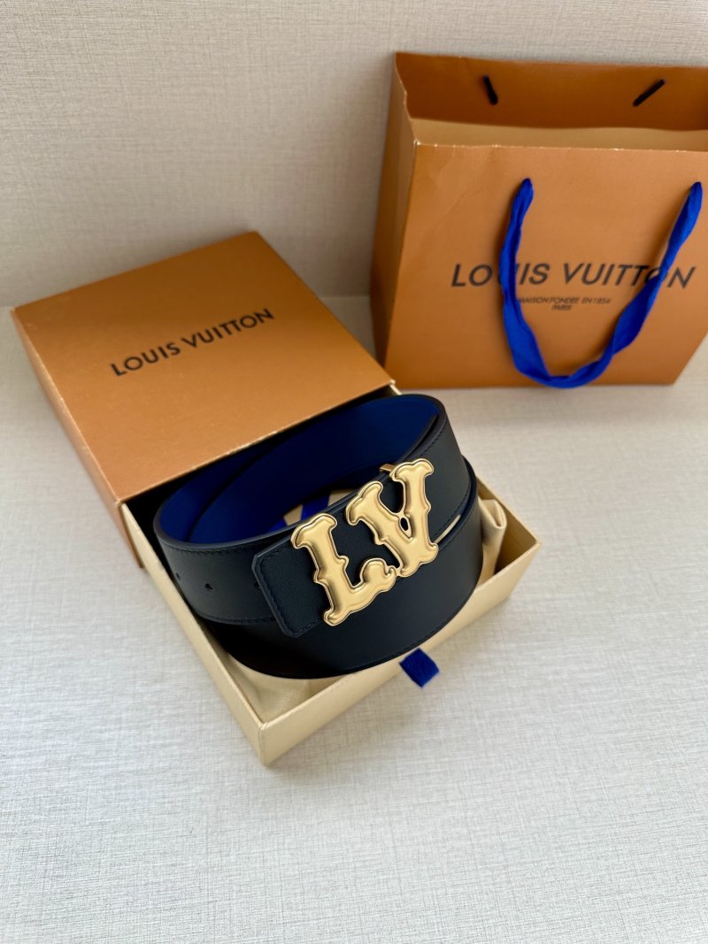 Louis Vuitton LV Ranch 4.0 Reversible Leather Belt Navy view