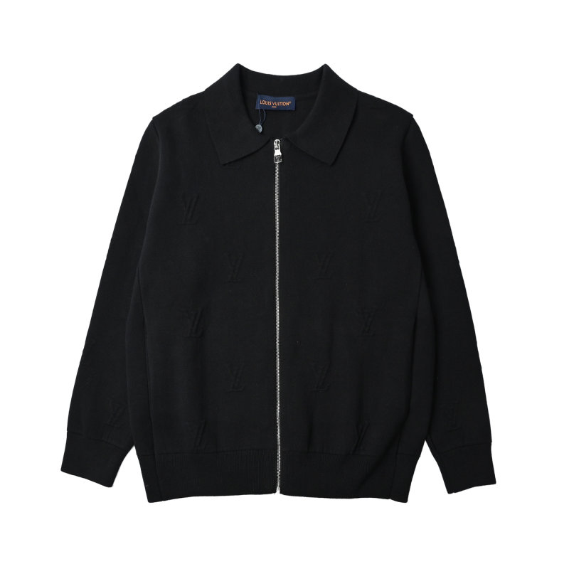 Black Wool Blend Harrington Jacket view