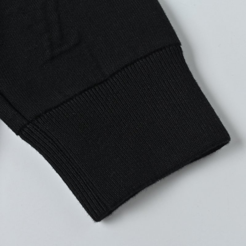 Black Wool Blend Harrington Jacket view
