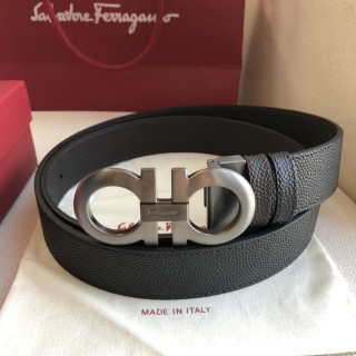 Salvatore Ferragamo Gancini Black Leather Belt view 4