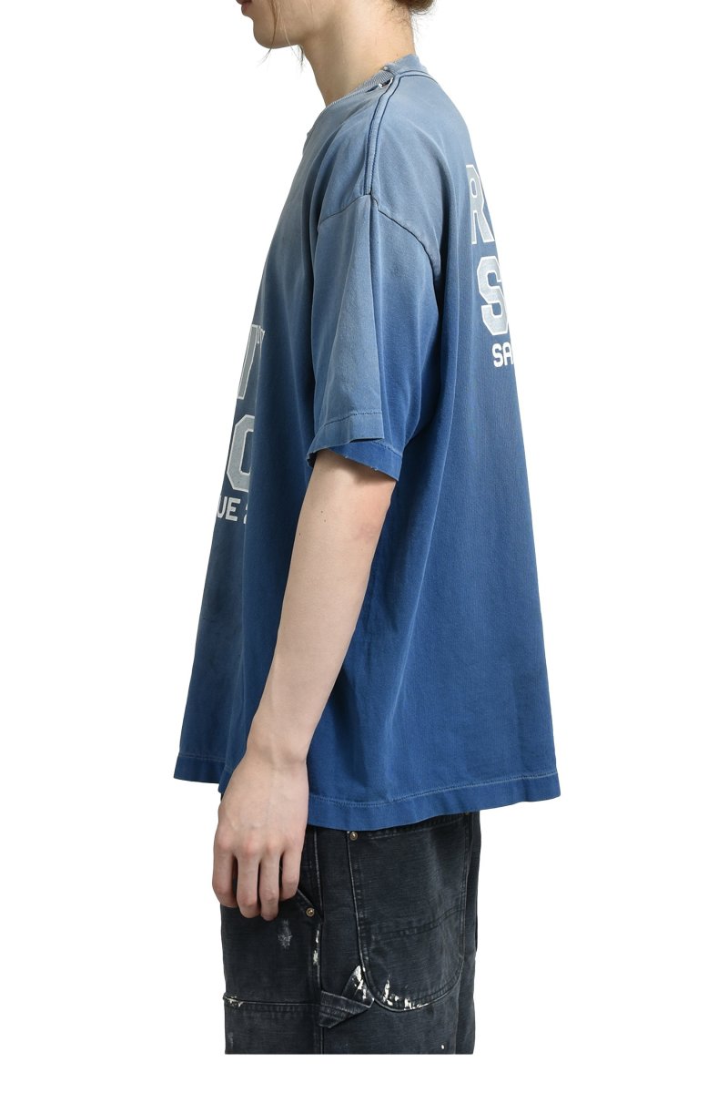 Reality School Graphic Print Oversized T-Shirt Blue view