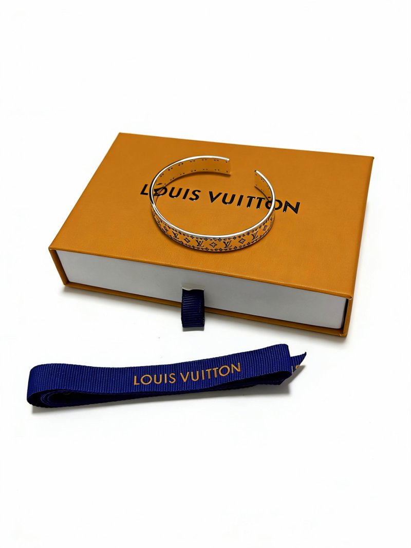 Louis Vuitton Monogram Silver Cuff Bracelet view
